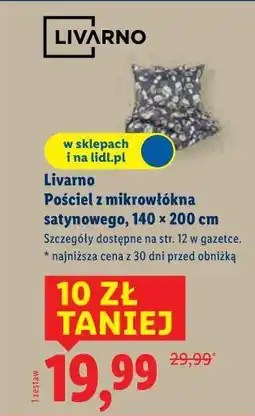 Lidl Liviano Pościel z mikrowłókna satynowego, 140 x 200 cm oferta