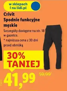 Lidl Crivit Spodnie funkcyjne męskie oferta
