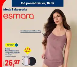 Lidl Esmara Koszulki damskie na ramiączkach, 3 sztuki oferta