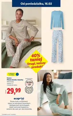 Lidl Esmara Piżama damska z bawełny oferta