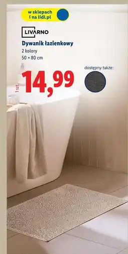 Lidl LivarnO Dywanik łazienkowy, 50 x 80 cm oferta