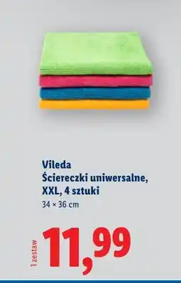 Lidl Vileda Ściereczki uniwersalne, XXL, 4 sztuki oferta