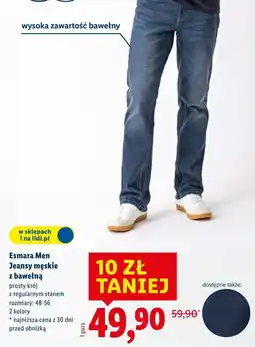 Lidl Esmara Men Jeasny męskie z bawełną oferta