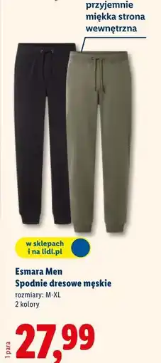 Lidl Esmara Men Spodnie dresowe męskie oferta