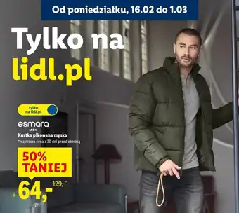 Lidl Esmara Men Kurtka pikowana męska oferta
