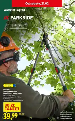 Lidl Parkside Teleskopowy sekator kowadełkowy lub nożycowy oferta