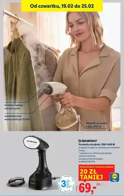 Lidl SilverCrest Parownica do ubrań, 1190-1400 W oferta