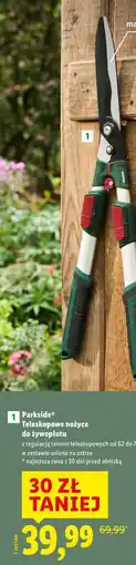 Lidl Parkside Teleskopowe nożyce do żywopłotu oferta