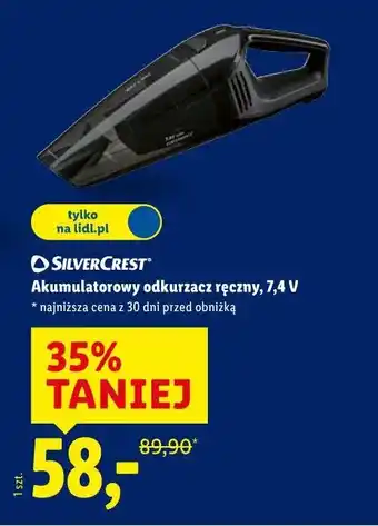 SilverCrest Akumulatorowy odkurzacz ręczny, 7.4 V