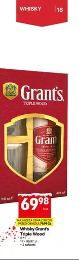 Delikatesy Centrum Whisky Grant's Triple Wood (zestaw 2 szklanki) oferta