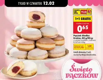 Biedronka Pączek z cukrem pudrem Słodka Kraina oferta