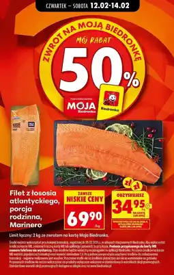 Biedronka Filet z łososia atlantyckiego Marinero oferta