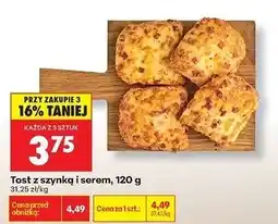 Biedronka Tost z szynką i serem oferta