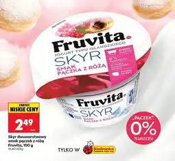 Biedronka Jogurt pączek z różą Fruvita Skyr oferta
