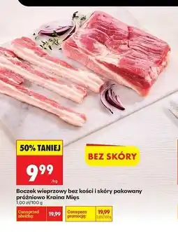 Biedronka Boczek wieprzowy bez żeber i skóry Kraina Mięsa oferta