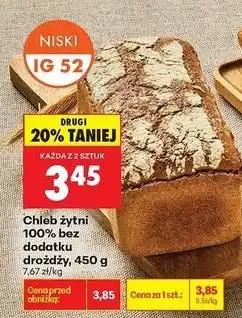 Biedronka Chleb żytni bez drożdży oferta