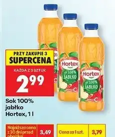 Biedronka Sok jabłkowy 100% Hortex oferta