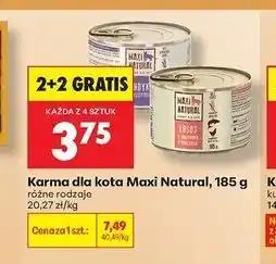 Biedronka Karma dla kota indyk z przepiórką Maxi Natural oferta