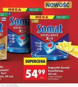 Biedronka Tabletki do zmywarki lemon Somat Excellence 3In1 oferta