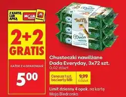 Biedronka Chusteczki nawilżane Dada Everyday 3x72 szt oferta