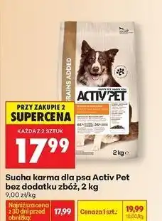 Biedronka Karma dla psa z kurczakiem Activ Pet oferta