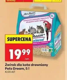 Biedronka Żwirek drewniany uniwersalny Pet's Dream oferta