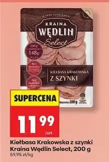 Biedronka Kiełbasa krakowska z szynki Kraina Wędlin Select oferta