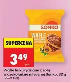 Biedronka Wafle kukurydziane w czekoladzie mlecznej Sonko oferta