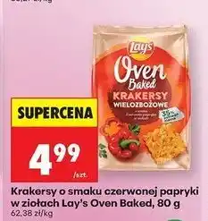 Biedronka Krakersy wielozbożowe paprykowe Lay's Oven Baked (Prosto Z Pieca) oferta