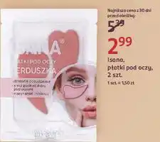 Rossmann Płatki pod oczy serduszka Isana oferta