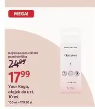 Rossmann Olejek do ust naturalna tafla Your Kaya oferta