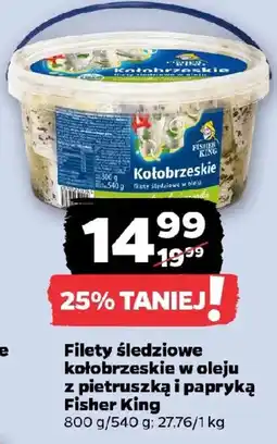 Netto Filety śledziowe kołobrzeskie w oleju z pietruszką i papryką Fisher King oferta