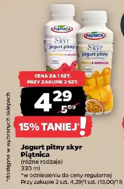 Netto Jogurt pitny skyr Piątnica oferta