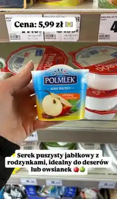 Intermarche Serek puszysty jabłkowy z rodzynkami oferta