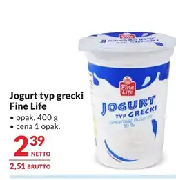 Makro Jogurt grecki Fine life oferta