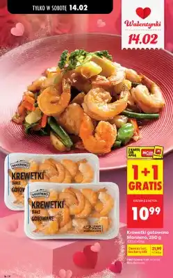 Biedronka Krewetki białe gotowane 250 g 1+1 GRATIS oferta
