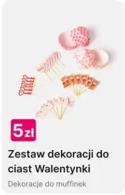 Pepco Zestaw dekoracji do ciast Walentynki oferta