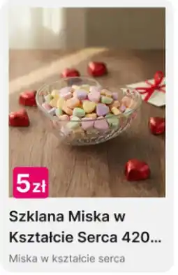 Pepco Szklana Miska w Kształcie Serca oferta