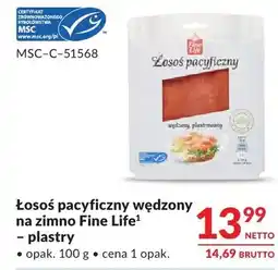 Makro Łosoś pacyficzny wędzony na zimno Fine Life - plastry oferta