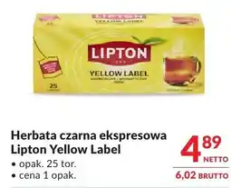 Makro Herbata czarna ekspresowa Lipton Yellow Label oferta