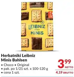 Makro Herbatniki Leibniz Minis Bahlsen Choco, Original oferta