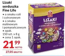 Makro Lizaki serduszka Fine Life o smaku coli i cytrynowym, o smaku malinowym i pomarańczowym oferta