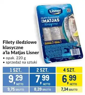 Filety śledziowe klasyczne a'la Matjas Lisner