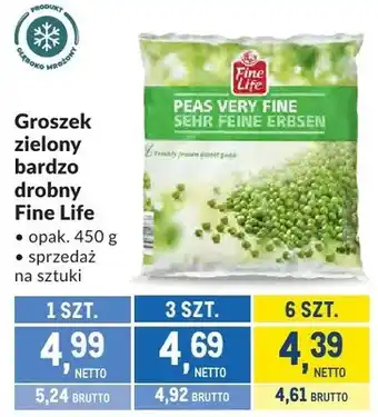 Groszek zielony bardzo drobny Fine Life