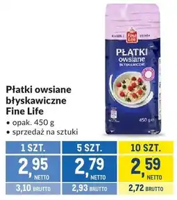 Makro Płatki owsiane błyskawiczne Fine Life oferta