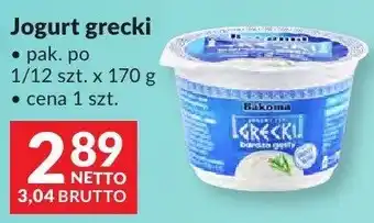 Makro Jogurt grecki Bakoma oferta