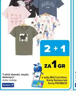 Carrefour T-shirt damski/męski/dziecięcy oferta