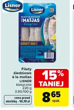 Carrefour Lisner Filety śledziowe oferta