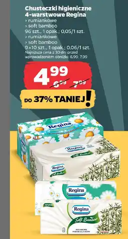 Netto Chusteczki higieniczne 4-warstwowe Regina oferta