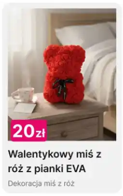Pepco Walentykowy miś z róż z pianki EVA oferta